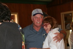Don Cole hugging Tana (Bowen) Roberts