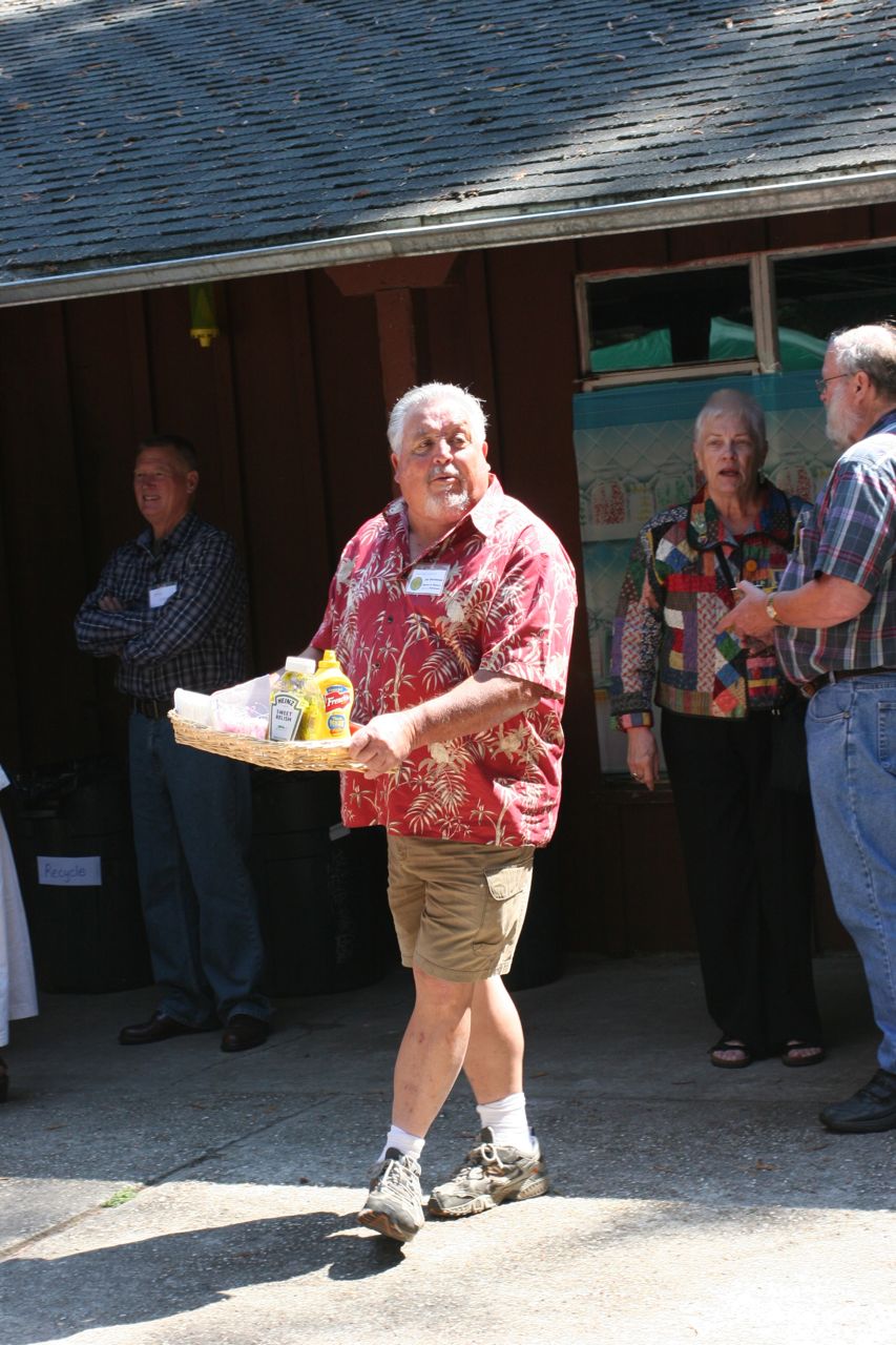 Jim Stevinson with Hot Dog