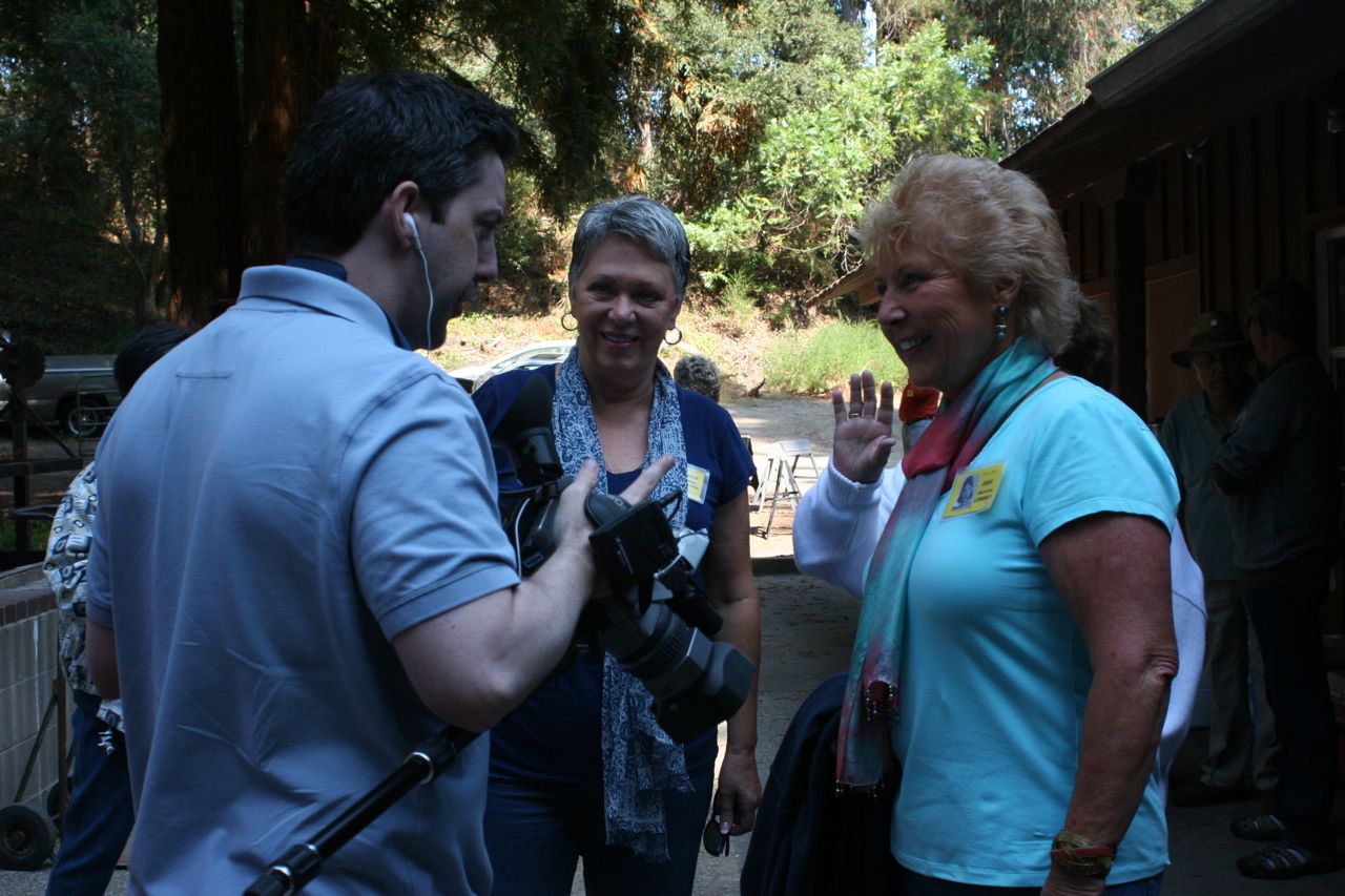 Videographer talking
